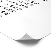 Poster Calendrier 2024 - Noir de base blanc minimal (Coin)