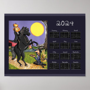 Poster Calendrier 2024 Sleepy Hollow Cavalier sans tête
