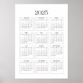 Poster Calendrier 2025 (Devant)