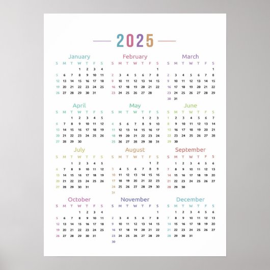 Poster Calendrier 2025 (Devant)