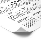 Poster Calendrier 2025 2026 - Noir et Blanc Minimal de Ba (Coin)