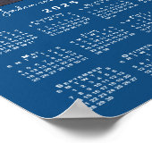 Poster Calendrier 2025 avec votre photo et votre nom en b (Coin)