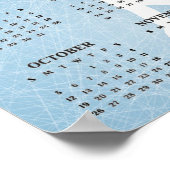 Poster Calendrier 2025 de la conception de patin à (Coin)