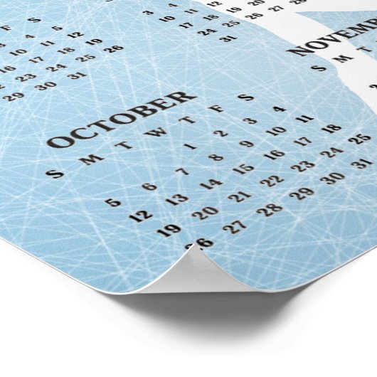 Poster Calendrier 2025 de la conception de patin à (Coin)