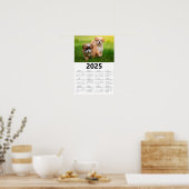 Poster Calendrier 2025 des mignons chiots (Cuisine)