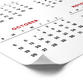 Poster Calendrier 2025 Logo et Texte de l'entreprise prof (Coin)