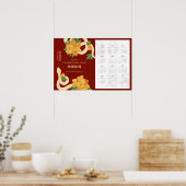 Poster Calendrier 2025 Serpent Nouvel An Chinois (Cuisine)