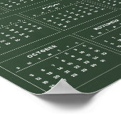 Poster Calendrier 2025 Simple et Élégant |  (Coin)