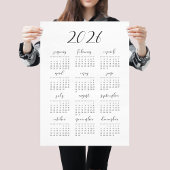 Poster Calendrier 2025 simple et élégant