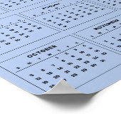 Poster Calendrier 2025 Simple et Élégant |  (Coin)