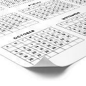 Poster Calendrier 2025 Simple et Élégant |  (Coin)