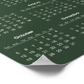Poster Calendrier 2025 Simple et Élégant |  (Coin)