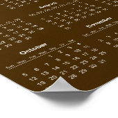 Poster Calendrier 2025 simple mais élégant | (Coin)