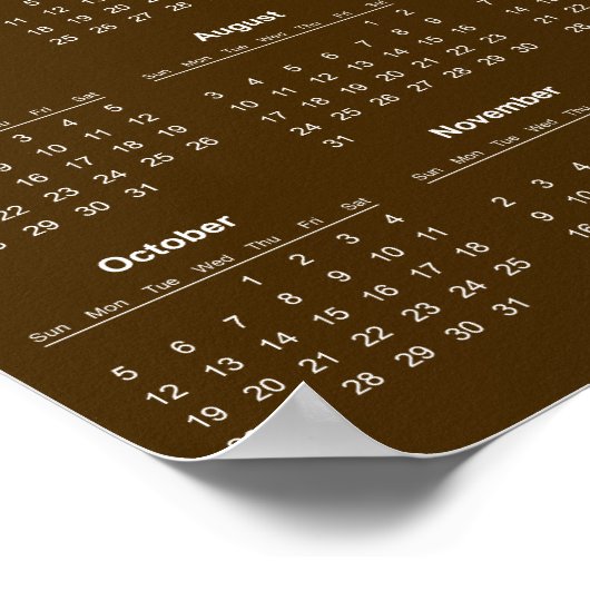 Poster Calendrier 2025 simple mais élégant | (Coin)