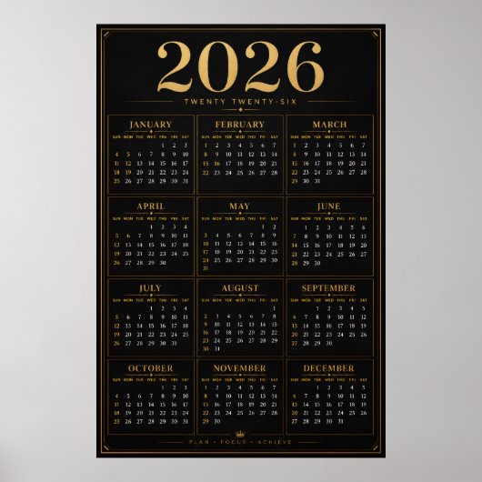 Poster Calendrier 2026 (Devant)
