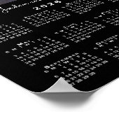 Poster Calendrier 2026 avec votre photo et votre nom en n (Coin)