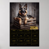 Poster Calendrier 2026 Berger Allemand (Devant)