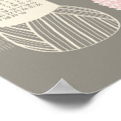 Poster Calendrier 2026 Broderie Beige et Rose (Coin)