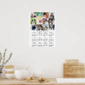 Poster Calendrier 2026 Collage de 12 Photos (Cuisine)