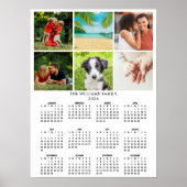 Poster Calendrier 2026 Collage Photo 6 Moderne (Devant)