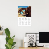 Poster Calendrier 2026 du paysage désertique de Double Ar (Bureau à domicile)