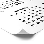 Poster Calendrier 2026 écriture élégante nom photo (Coin)