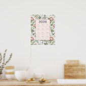 Poster Calendrier 2026 Fleurs Papillons (Cuisine)