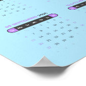 Poster Calendrier 2026 Iris Violet Mural (Coin)