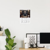 Poster Calendrier 2026, Le Patron - Chats de bureau amusa (Bureau à domicile)