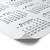 Poster Calendrier 2026 Logo d'entreprise et texte gris cl (Coin)