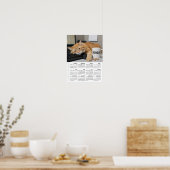 Poster Calendrier 2026, Lundi Motivation - Chats de Burea (Cuisine)
