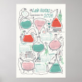 Poster Calendrier 2026 Notes de Chimie (Devant)