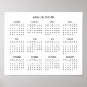 Poster Calendrier 2026 Simple et Élégant |  (Devant)