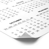 Poster Calendrier 2026 Simple et Élégant |  (Coin)