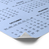 Poster Calendrier 2026 Simple et Élégant |  (Coin)