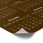 Poster Calendrier 2026 Simple Pourtant Élégant |  (Coin)