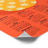 Poster Calendrier 2026 Vase Fleurs Rétro 70 (Coin)