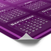 Poster Calendrier 2026 Violet (Coin)