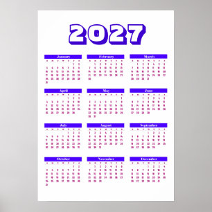 Poster Calendrier 2027