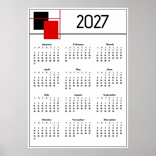 Poster Calendrier 2027 (Devant)