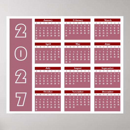 Poster Calendrier 2027 (Devant)