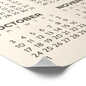 Poster Calendrier 2027 Beige Chaud Simple Moderne (Coin)