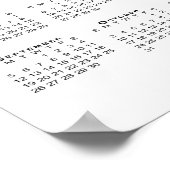 Poster Calendrier 2027 Code-Barres Arc-en-Ciel Double (Coin)