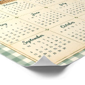 Poster Calendrier 2027 (Gingham et citrons) (Coin)