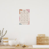 Poster Calendrier Abstrait Forme Bohème Esthétique Beige (Cuisine)