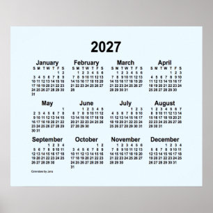 Poster Calendrier Alice Blue 2027 par Janz Print