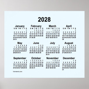 Poster Calendrier Alice Blue 2028 de Janz Print