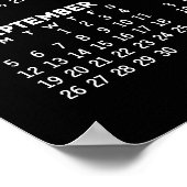Poster Calendrier annuel 2024 - horizontal - Noir (Coin)