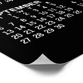 Poster Calendrier annuel 2024 - horizontal - Noir (Coin)