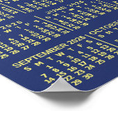 Poster Calendrier Annuel 2025 Nuit Étoilée ou Ajoutez Vot (Coin)